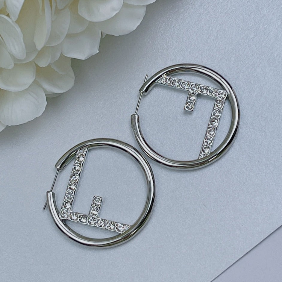 FENDI F EARRINGS DIAMOND