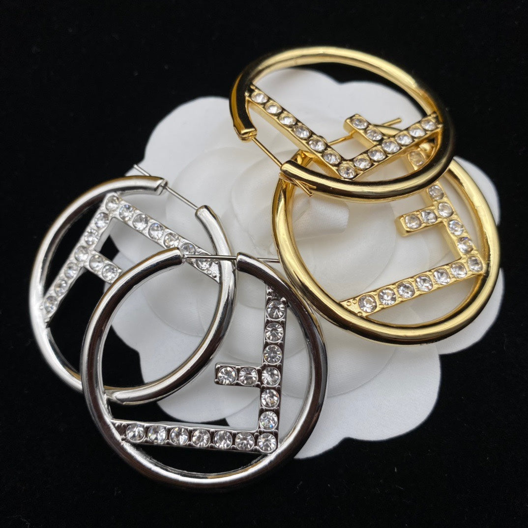 FENDI F EARRINGS DIAMOND