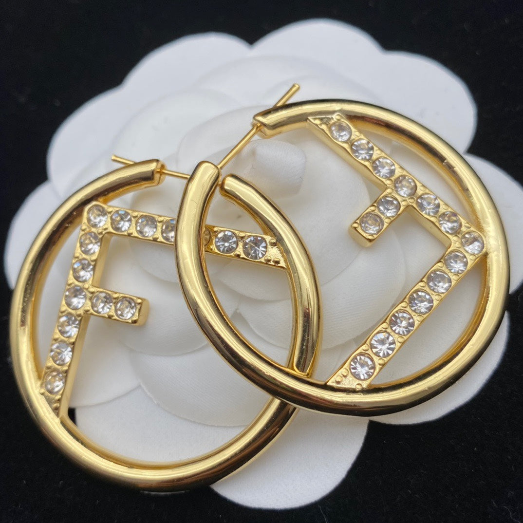 FENDI F EARRINGS DIAMOND