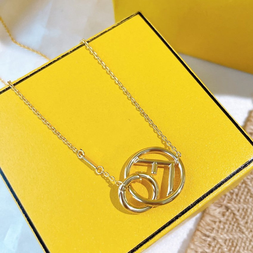 FENDI F LOGO GOLD NECKLCE