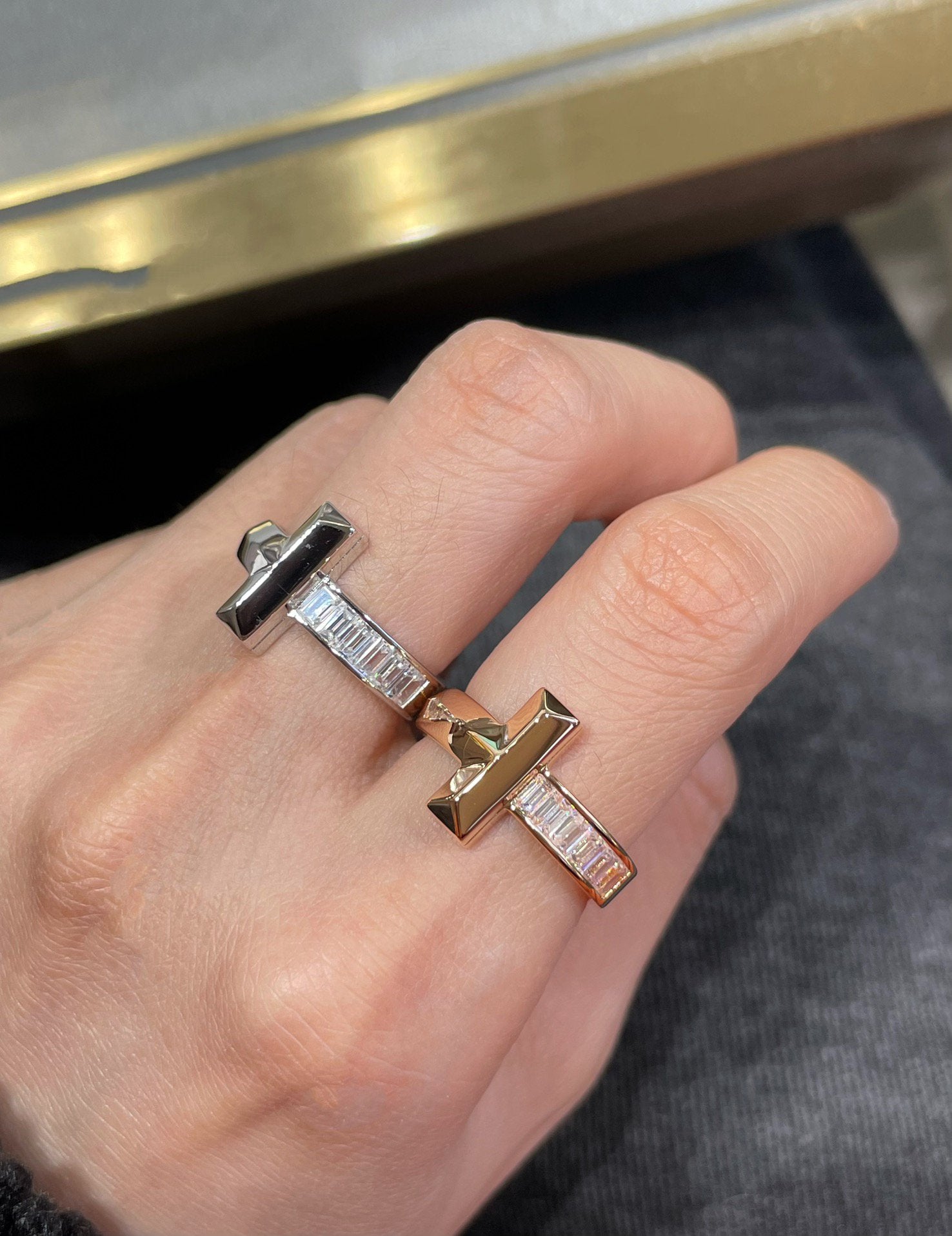TIFFANY T1 WIDE 4.5MM DIAMOND RING