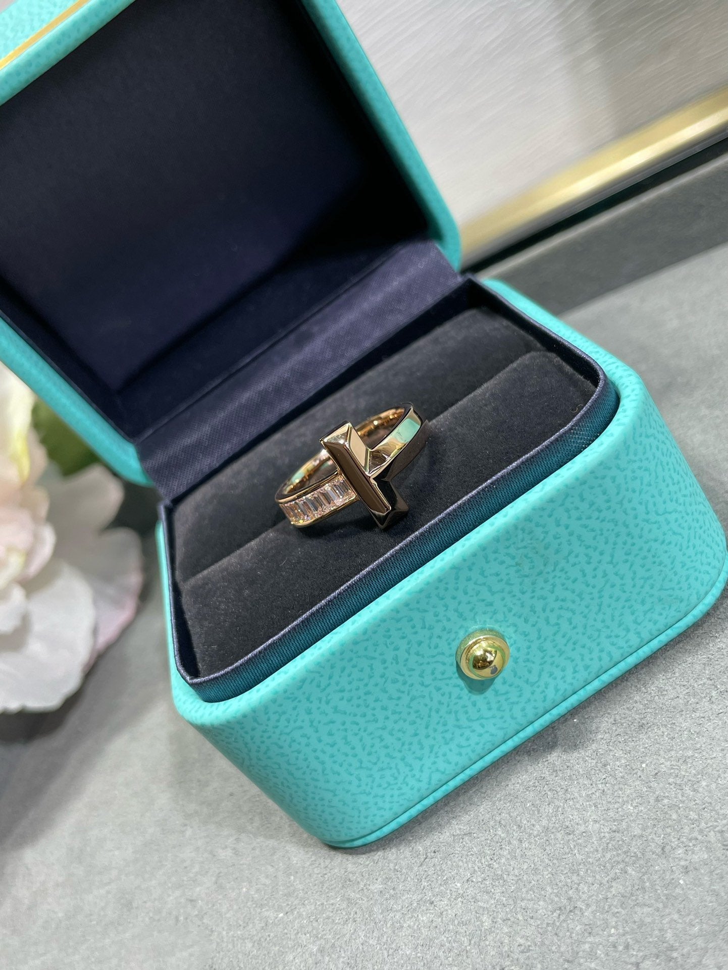 TIFFANY T1 WIDE 4.5MM DIAMOND RING