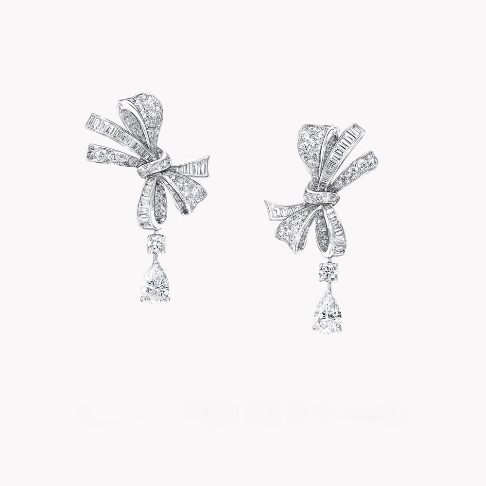 GRAFF TILDA BOW CLASSIC DIAMOND DROP EARRINGS