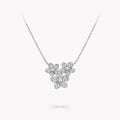 GRAFF WILD FLOWER SILVER DIAMOND CLUSTER NECKLACE