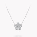 GRAFF WILD FLOWER SILVER DIAMOND NECKLACE