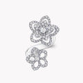 GRAFF WILD FLOWER DOUBLE SILVER DIAMOND RING