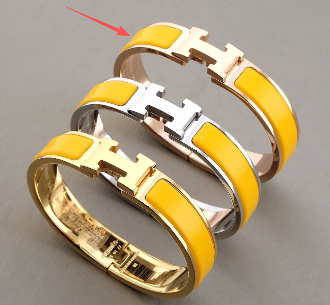 HERMES H YELLOW BRACELET