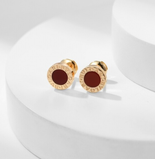 BVLGARI BVL Pink Gold Stud Earrings