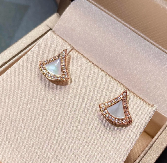 BVLGARI DIVAS DREAM EARRINGS PINK GOLD DIAMOND