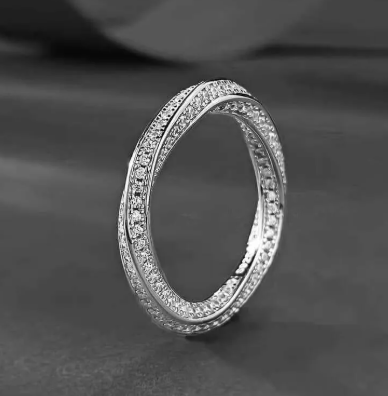 GRAFF SPIRAL PAVED DIAMOND BAND RING