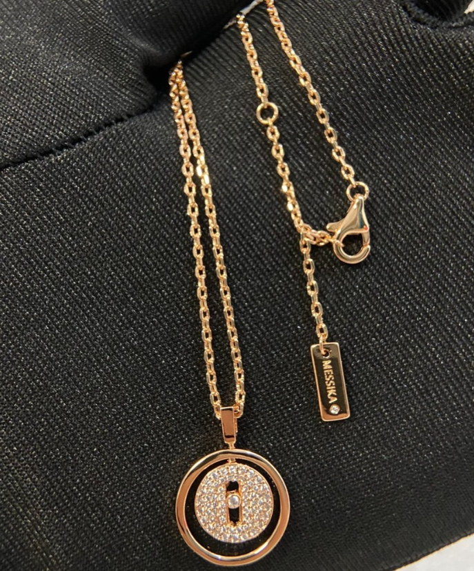 MESSIKA LUCKY MOVER PM PAVED NECKLACE