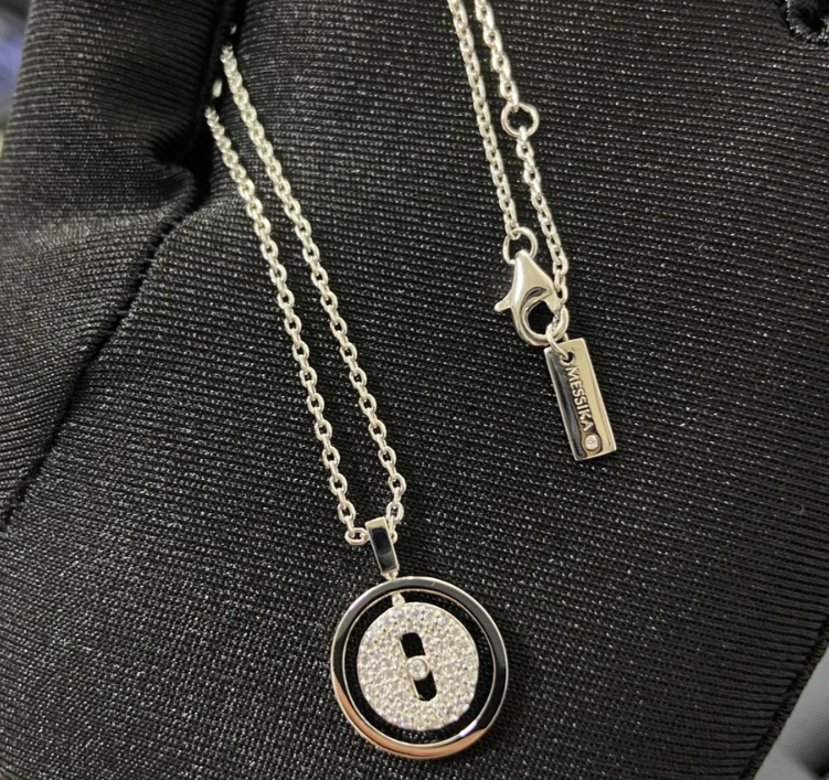 MESSIKA LUCKY MOVER PM PAVED NECKLACE