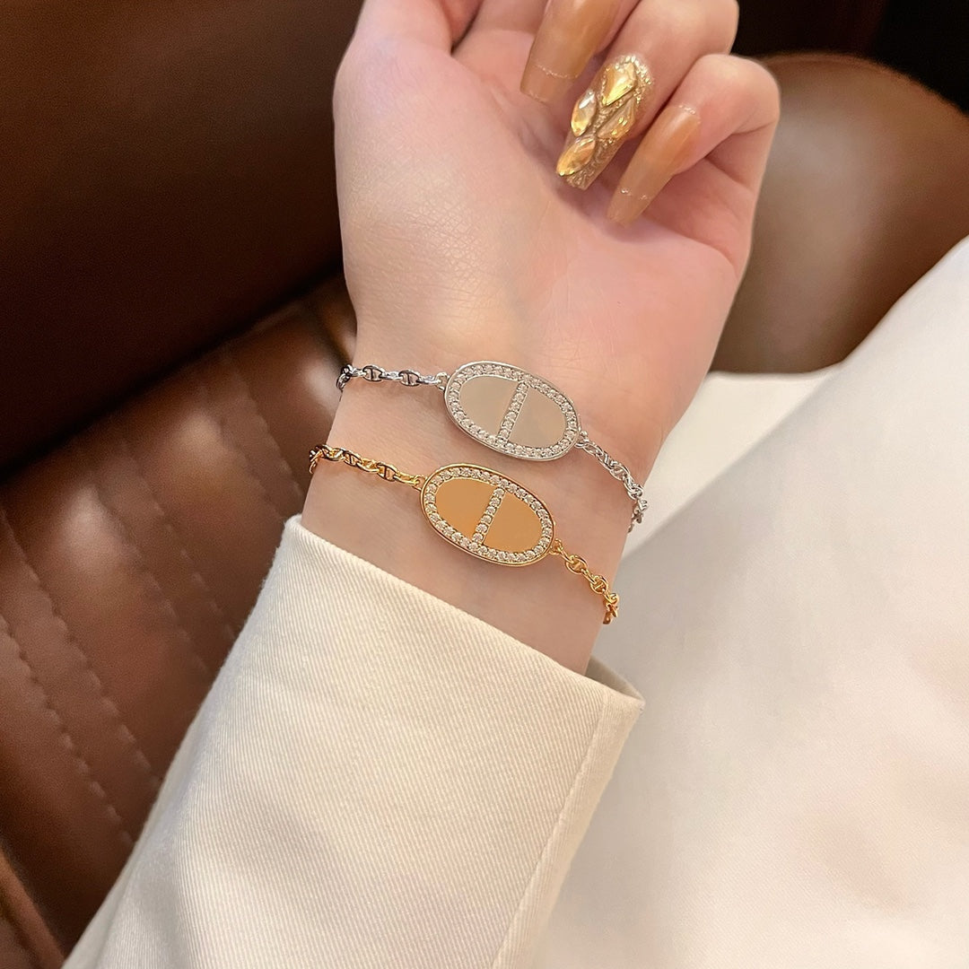 HERMES CHAINE VERSO DIAMOND BRACELET