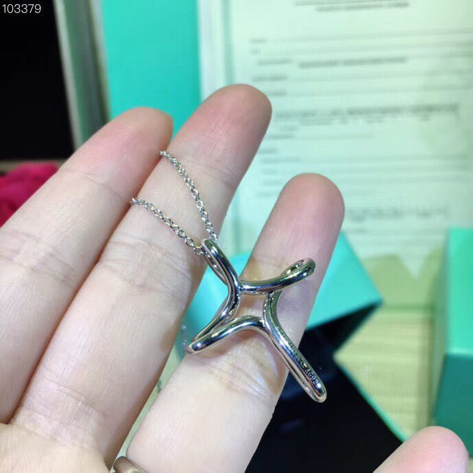 TIFFANY CROSS NECKLACE STERLING SILVER MATERIAL