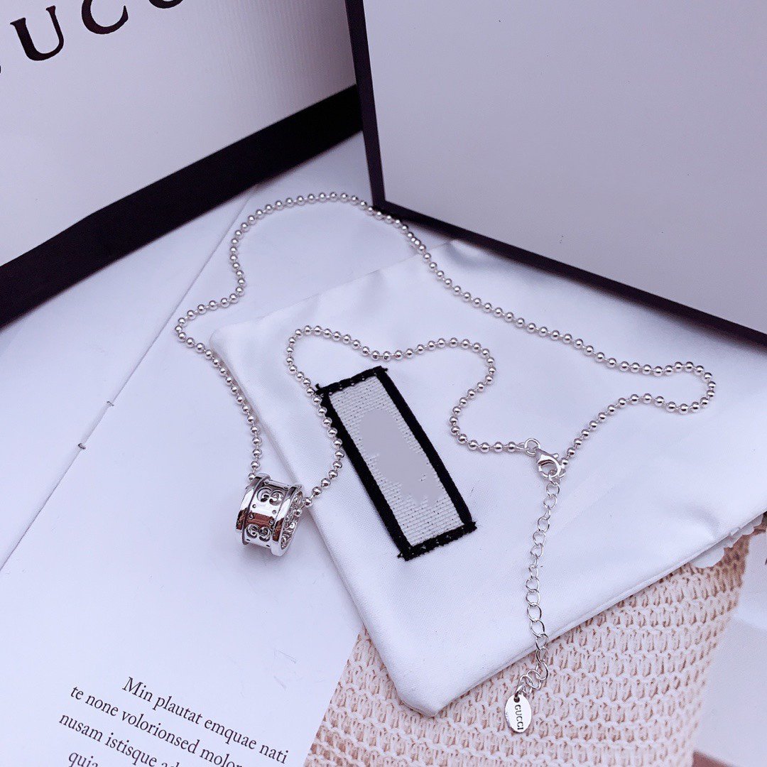 GUCCI NECKLACE GG ICON WHITE GOLD