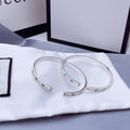 GUCCI GG ICON SILVER BANGLE BRACELET