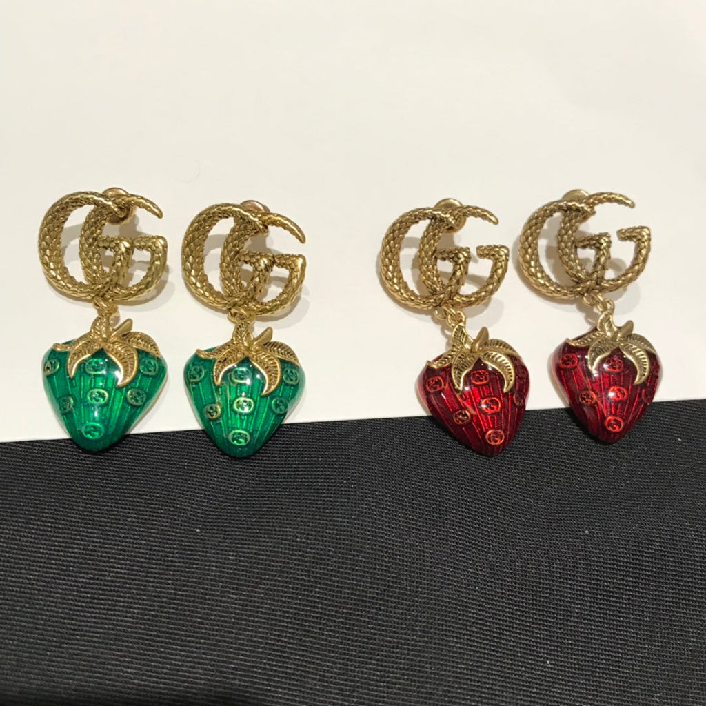 GUCCI GG STRAWBERRY EARRINGS