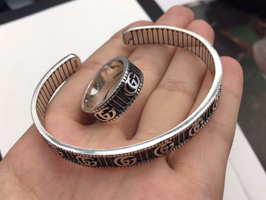 GUCCI GG BRACELET DOUBLE G SILVER