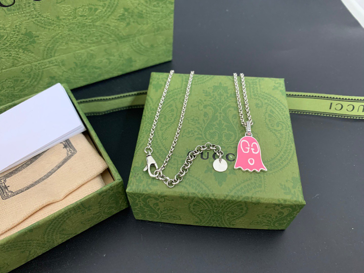 GUCCI GG GHOST PINK NECKLACE