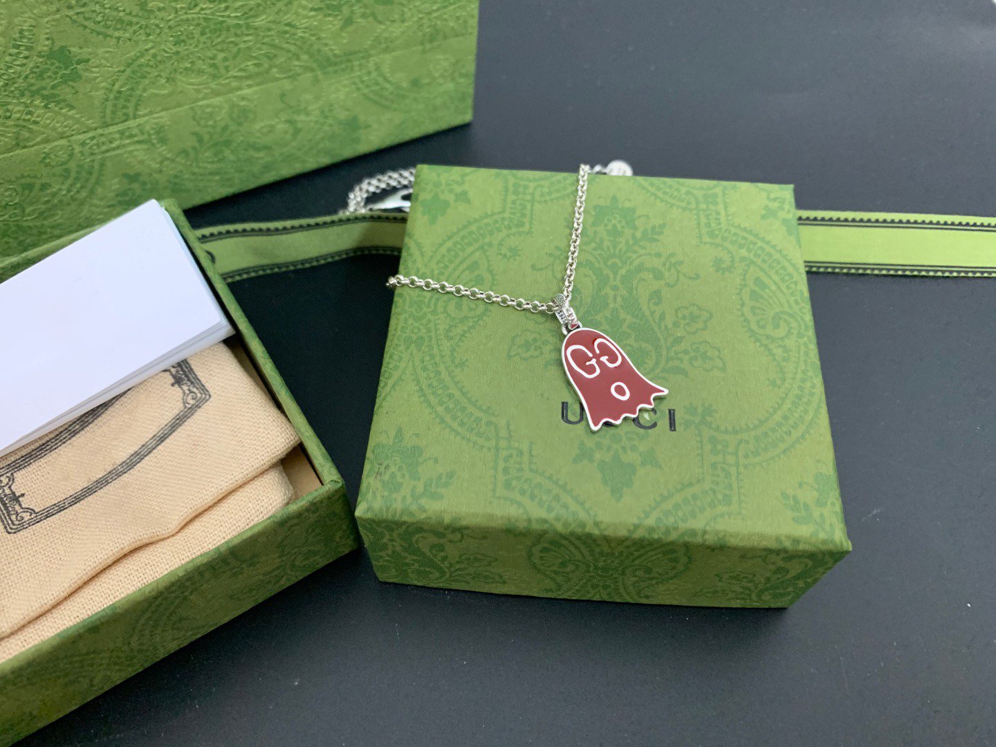 GUCCI GG GHOST RED NECKLACE