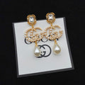 GUCCI GG PEARL DROP EARRINGS