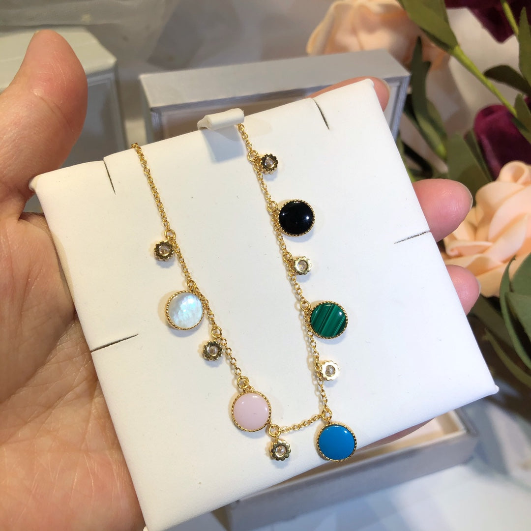 DIOR ROSE DES VENTS YELLOW GOLD NECKLACE