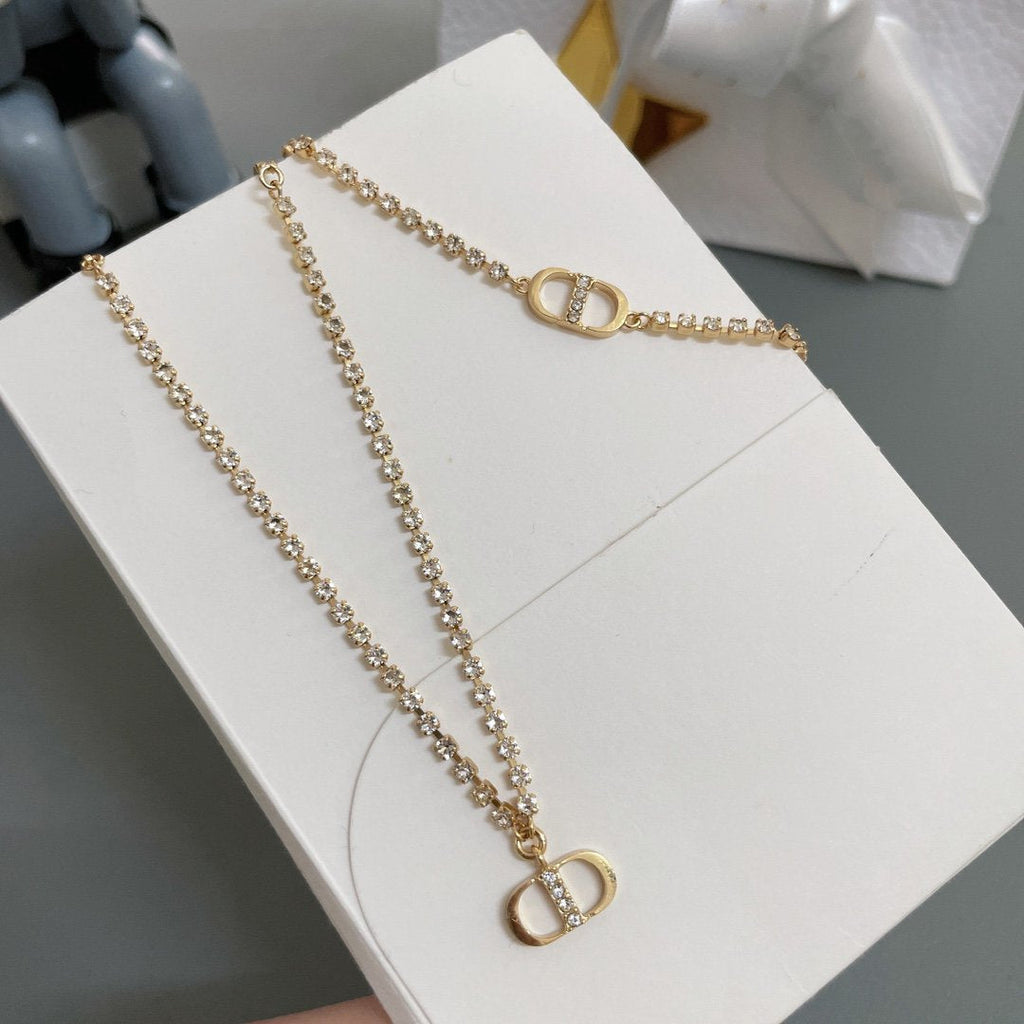 DIOR CD CHAIN DIAMOND NECKLACE