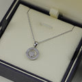 CHOPARD HAPPY HEART PEDANT DIAMOND SILVER NECKLACE