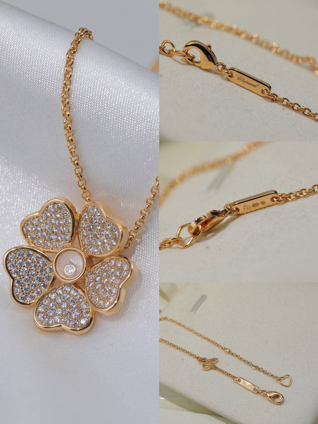 CHOPARD HAPPY PEDANT DIAMOND NECKLACE