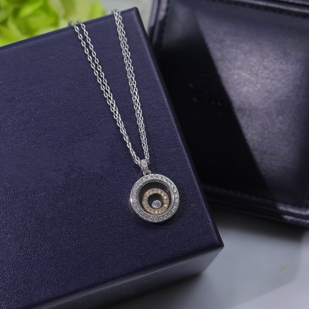 CHOPARD HAPPY HEART DIAMOND SILVER NECKLACE