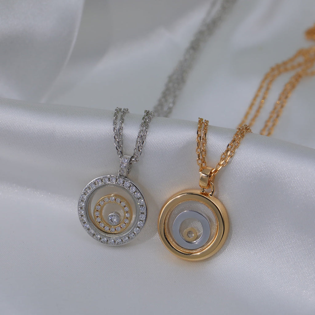 CHOPARD HAPPY HEART DIAMOND SILVER NECKLACE