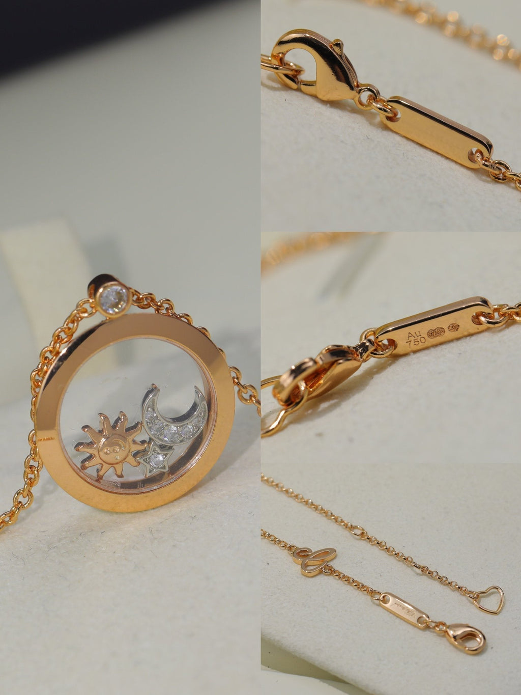 CHOPARD SUN MOON STAR NECKLACE