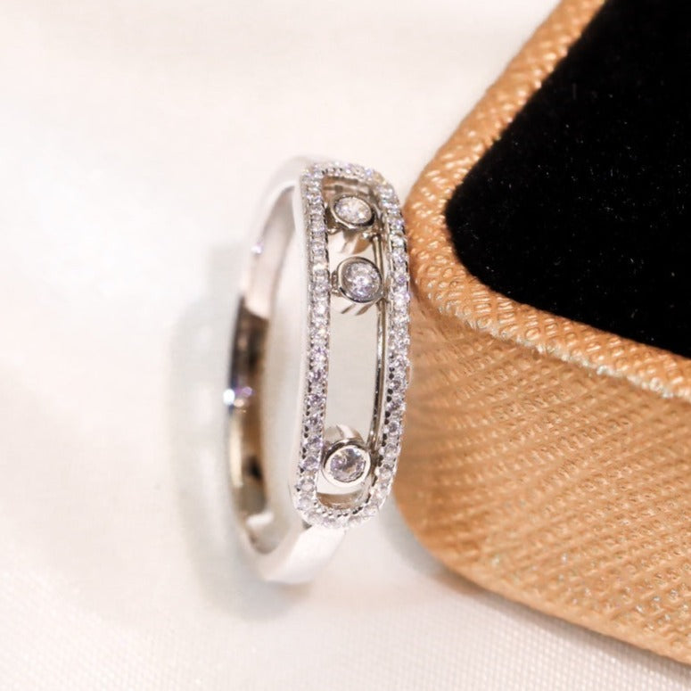 MESSIKA BABY MOVE PAVED SILVER DIAMOND RING