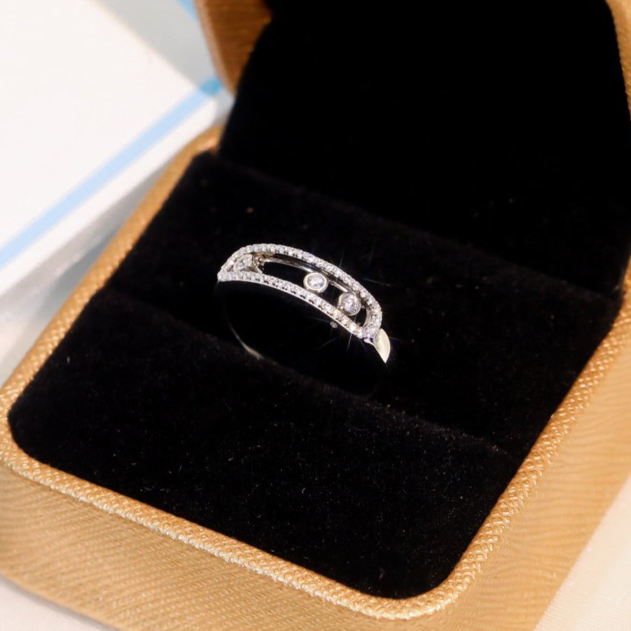 MESSIKA BABY MOVE PAVED SILVER DIAMOND RING