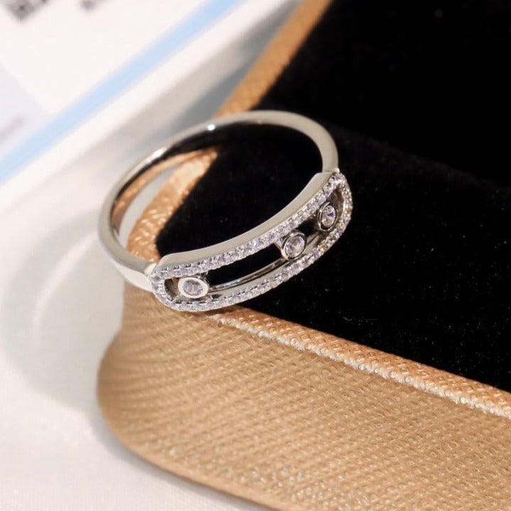 MESSIKA BABY MOVE PAVED SILVER DIAMOND RING