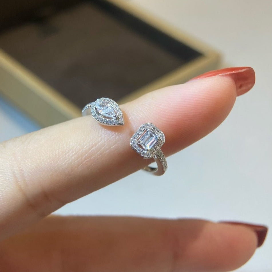 MESSIKA MY TWIN TOI & MOI SILVER DIAMOND RING