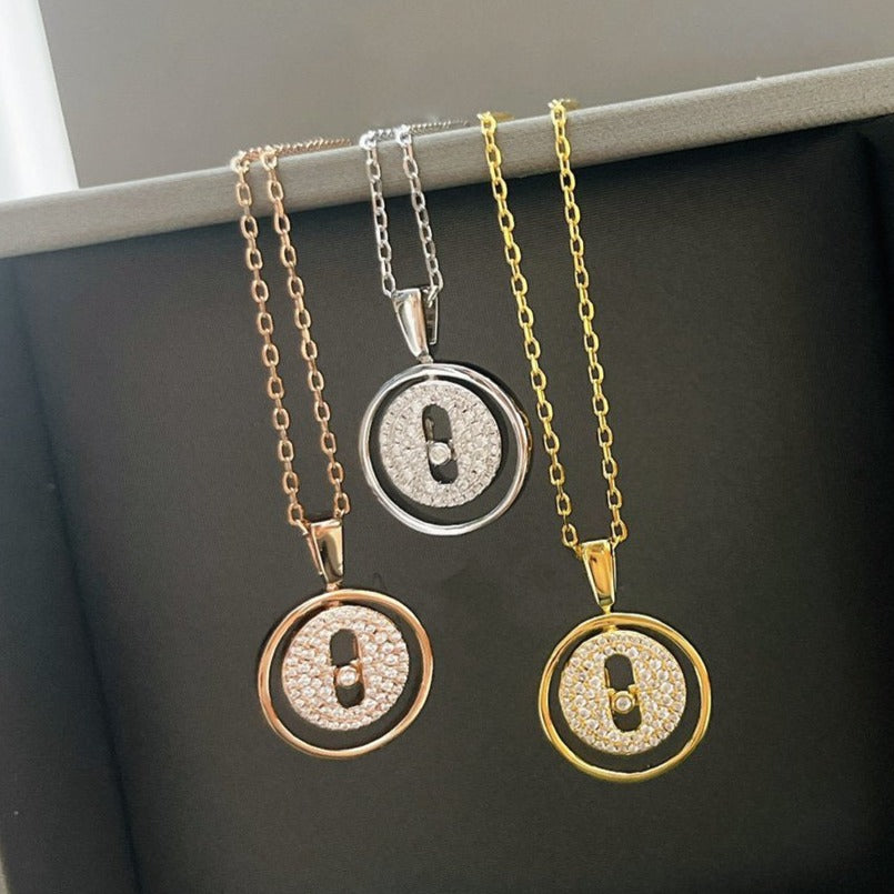 MESSIKA LUCKY MOVER PM PAVED NECKLACE