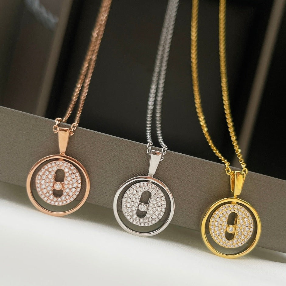 MESSIKA LUCKY MOVER PM PAVED NECKLACE