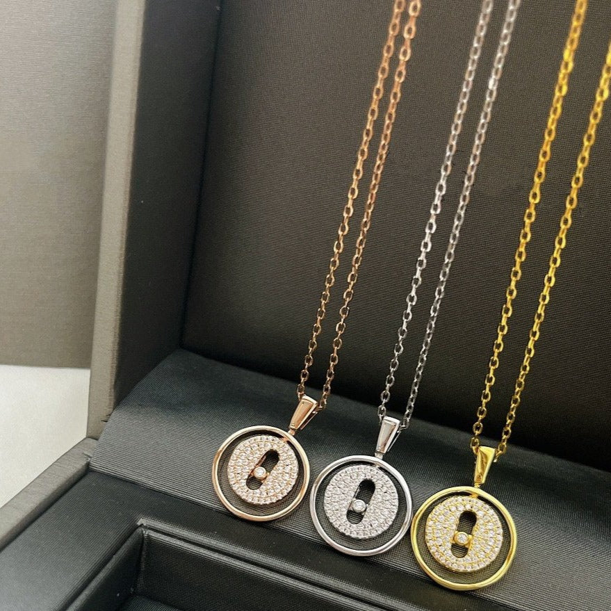 MESSIKA LUCKY MOVER PM PAVED NECKLACE