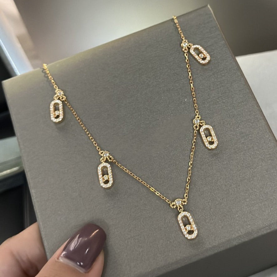 MESSIKA CHOKER MOVE UNO PAMPILLE PAVED GOLD DIAMOND NECKLACE