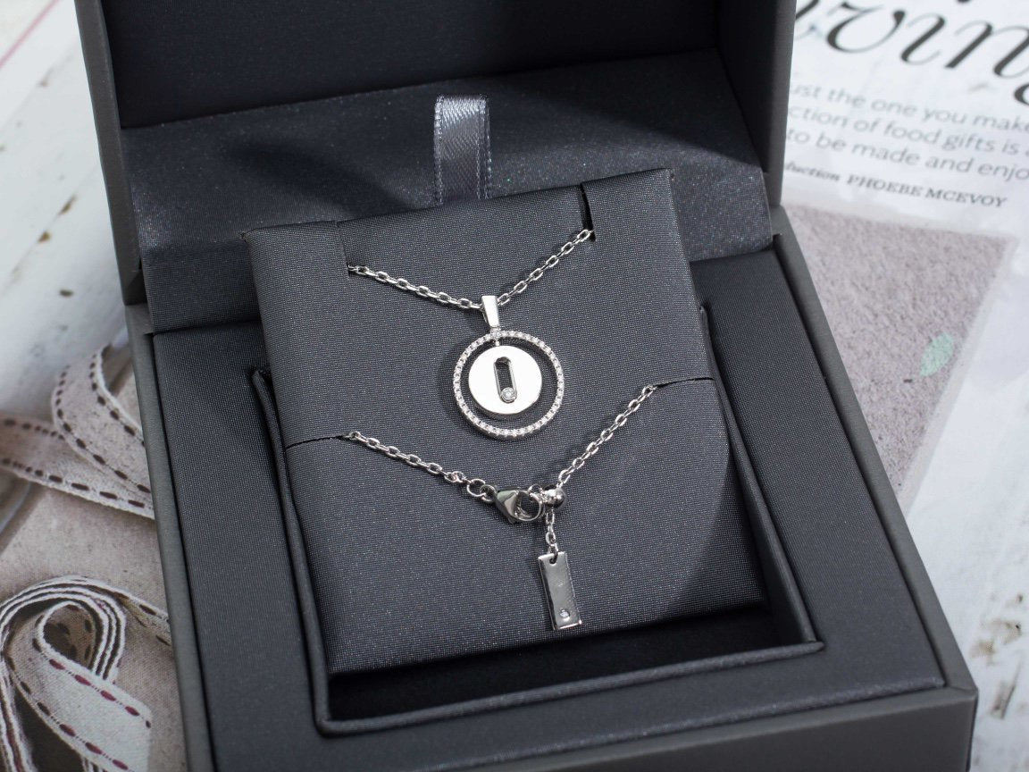 MESSIKA LUCKY MOVE PM NECKLACE SILVER DIAMOND