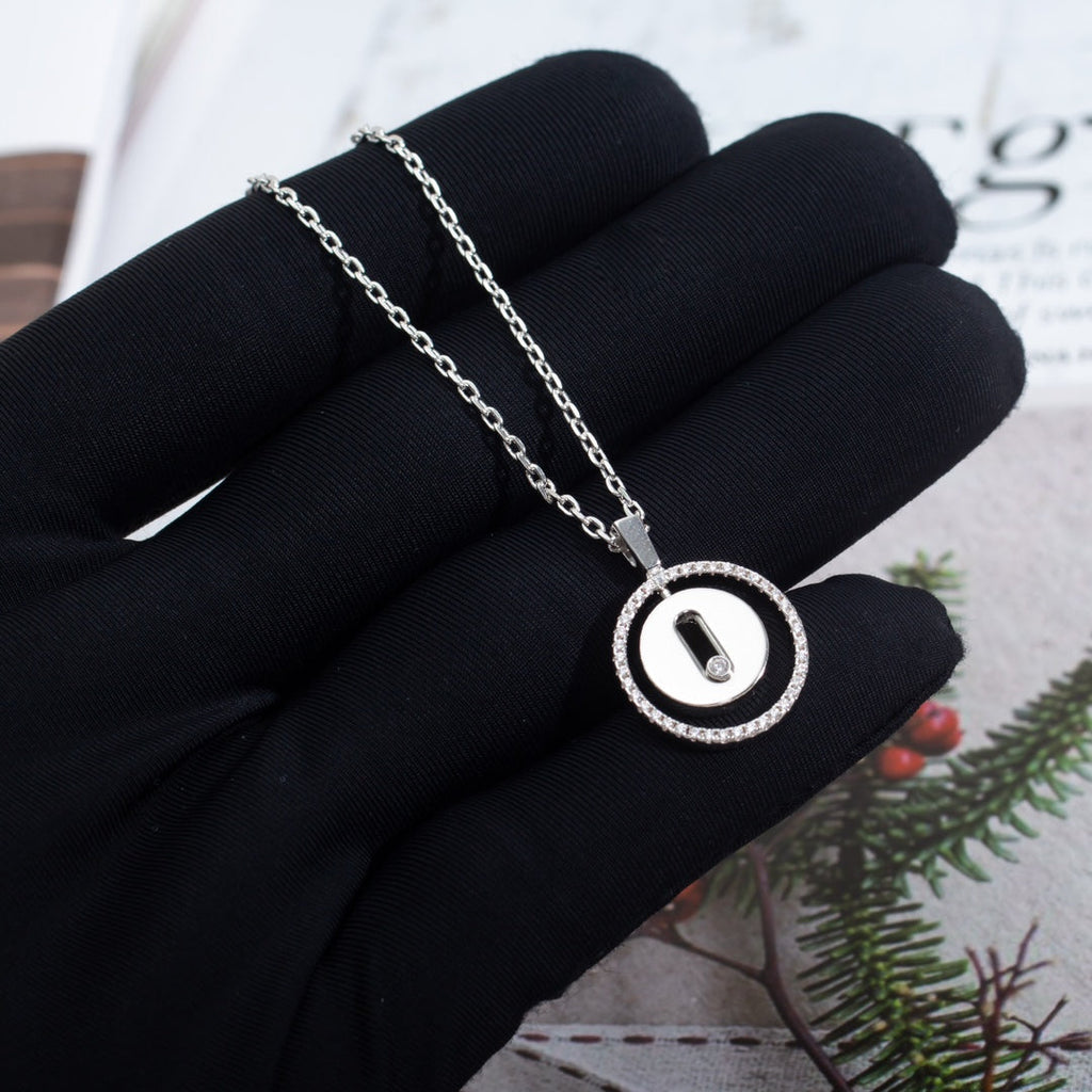 MESSIKA LUCKY MOVE PM NECKLACE SILVER DIAMOND