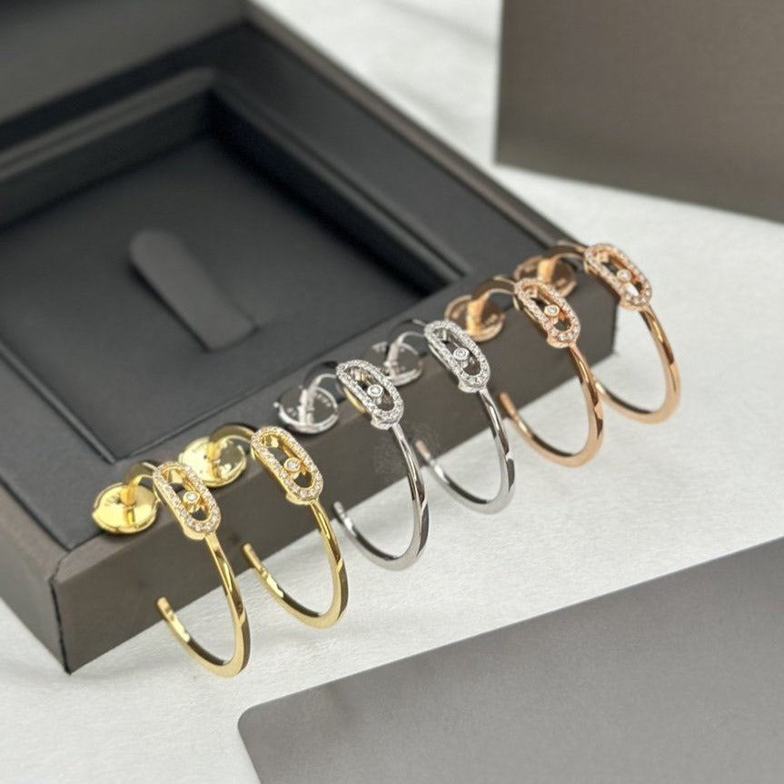 MESSIKA CREOLES MOVE UNO PM DIAMOND EARRINGS