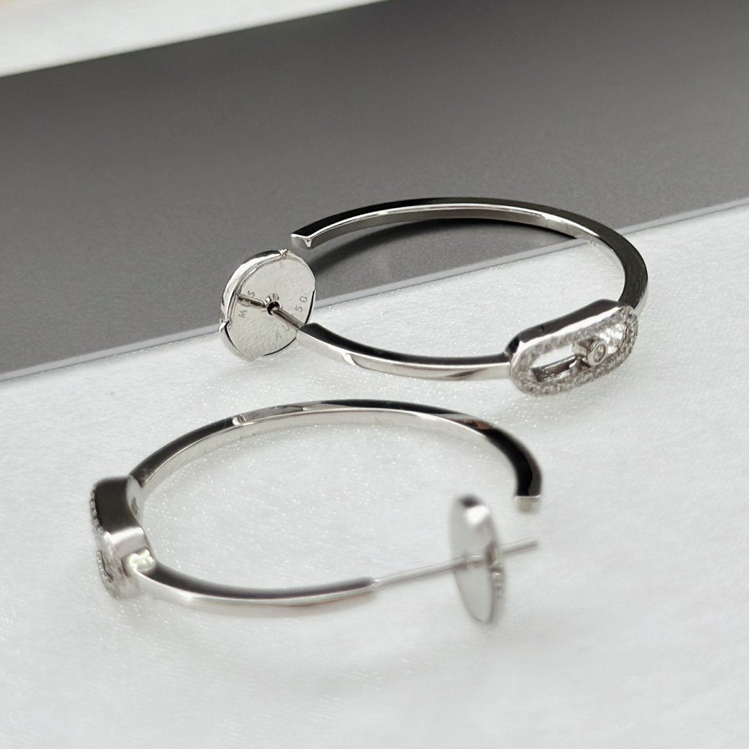 MESSIKA CREOLES MOVE UNO PM DIAMOND EARRINGS