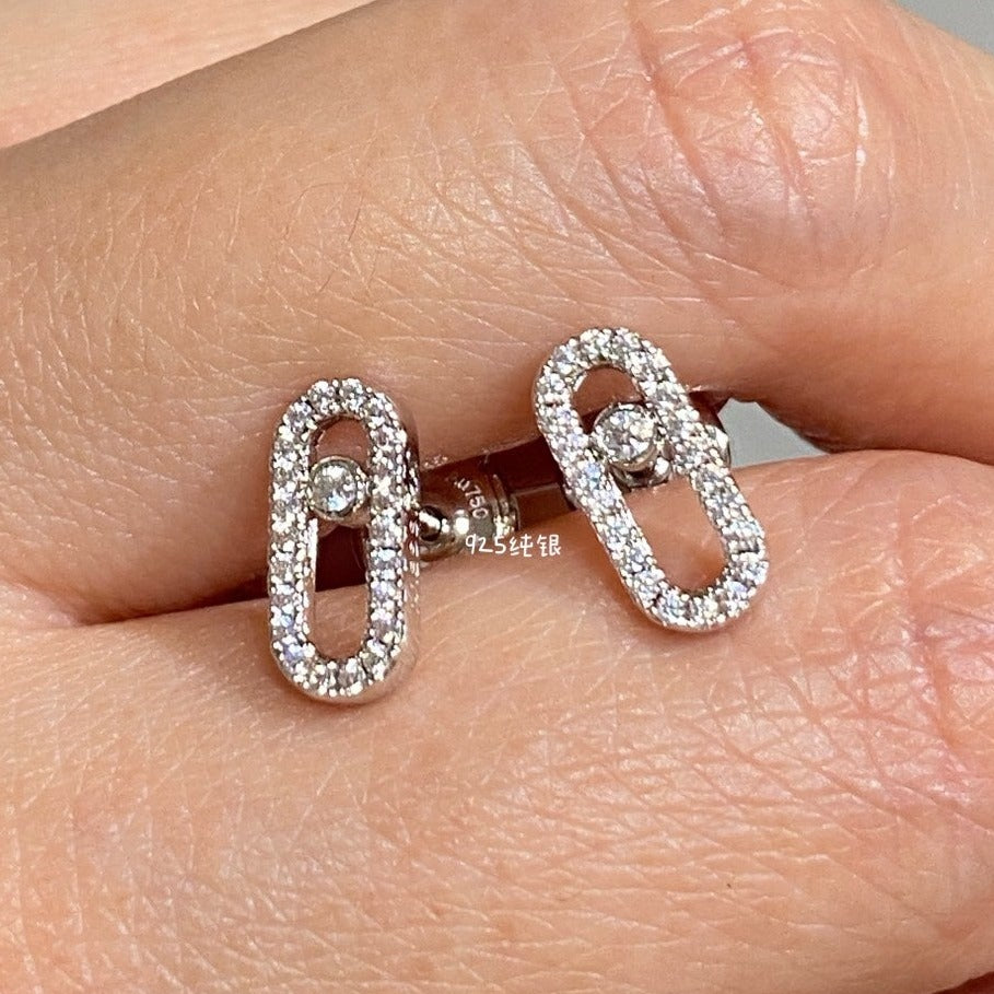 MESSIKA MOVE UNO PAVED DIAMOND EARRINGS