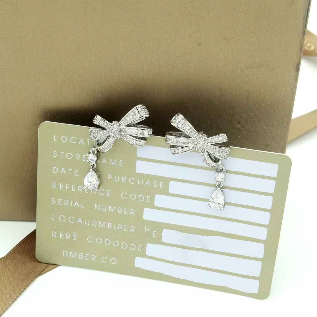 GRAFF TILDA BOW CLASSIC DIAMOND DROP EARRINGS