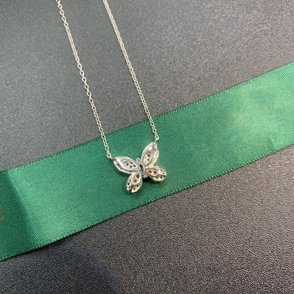 GRAFF BUTTERFLY ORANGE DIAMOND PAVED NECKLACE
