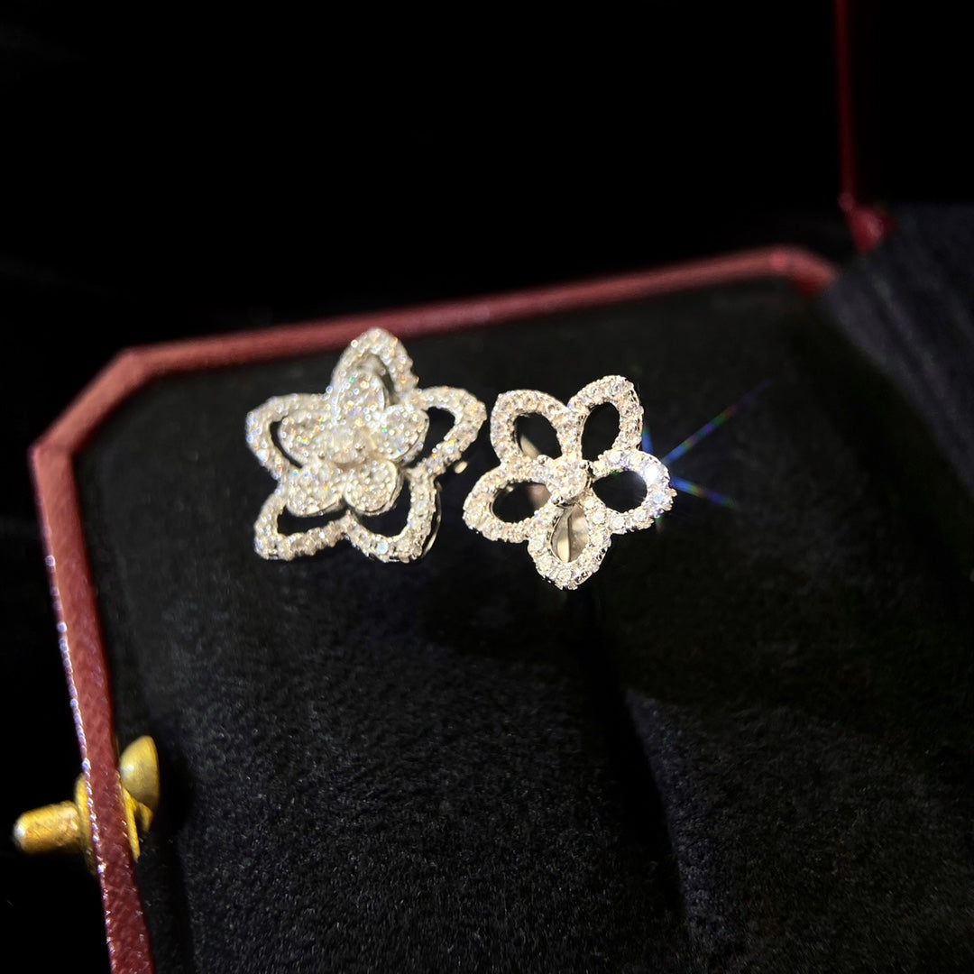GRAFF WILD FLOWER DOUBLE SILVER DIAMOND RING