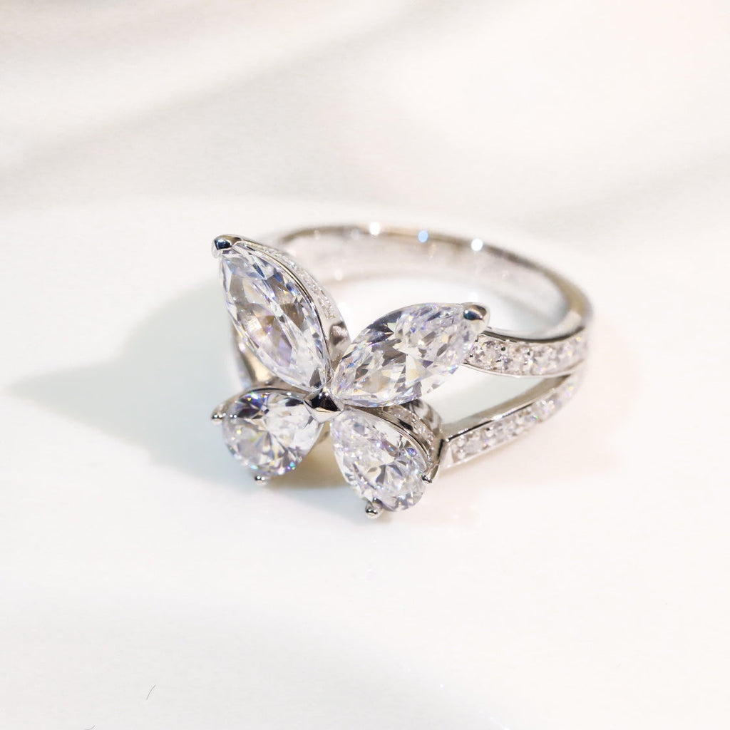 GRAFF BUTTERFLY CLASSIC SILVER DIAMOND RING