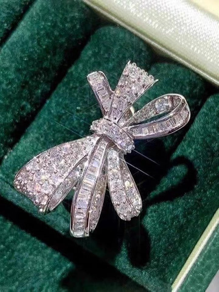 GRAFF TILDAS BOW DOUBLE KNOT SILVER DIAMOND RING